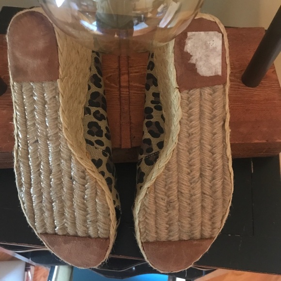 🌸Ralph Lauren Canvas Peep Toe Wedges - Picture 6 of 6